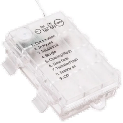 Lampki choinkowe sznur 50 LED na 3 baterie AA ciepła z zimnym 5M